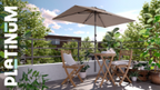  Platinum Stokparasol Lisboa 210x150 Cm Antraciet