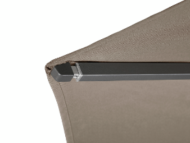  Platinum Stokparasol Riva Teak Look Ø 300 Cm Taupe