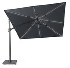  Platinum Zweefparasol Challenger T² Glow 300 X 300 Cm Antraciet