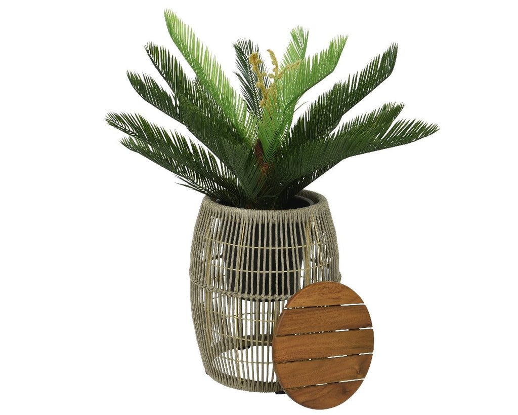  Seville Bijzet Tuintafel Beige - Ø 40 X H 49 Cm