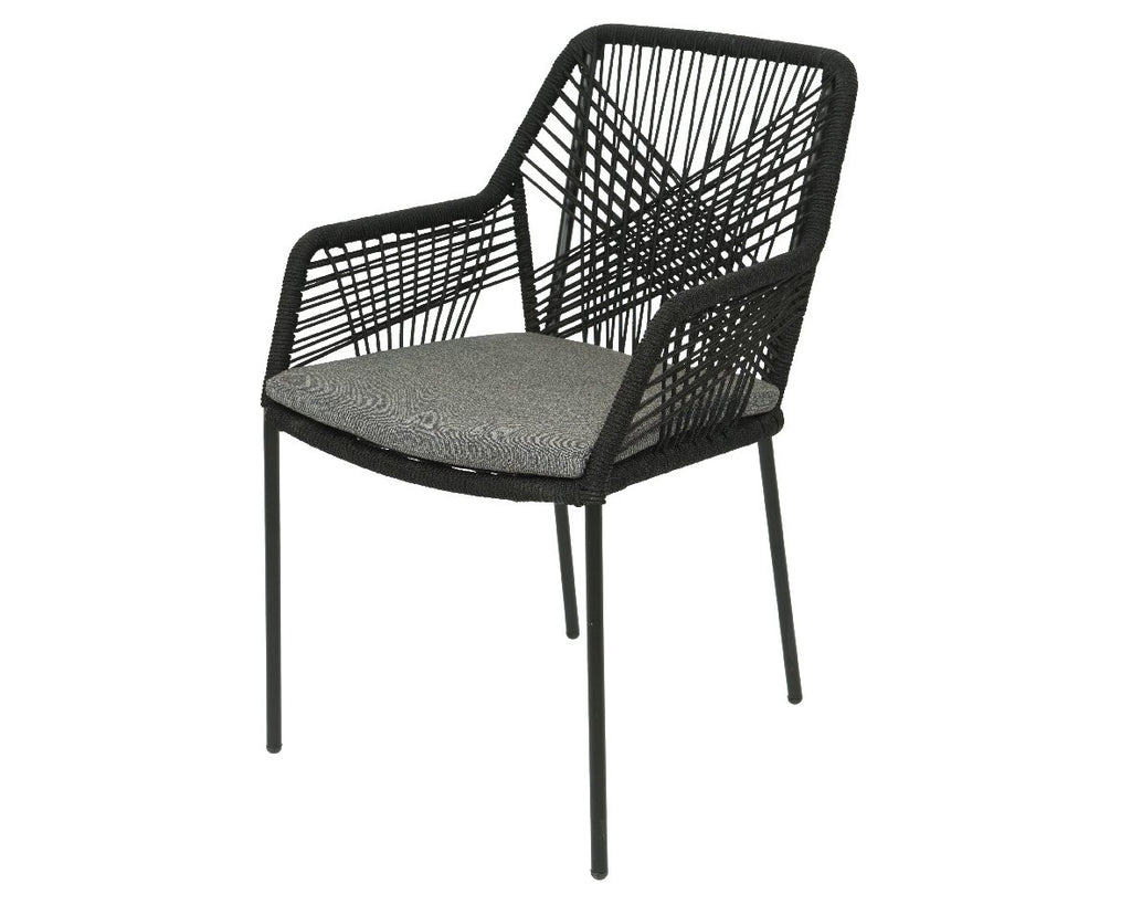  Seville Tuinstoel Zwart - 63 X 57 X 85 Cm