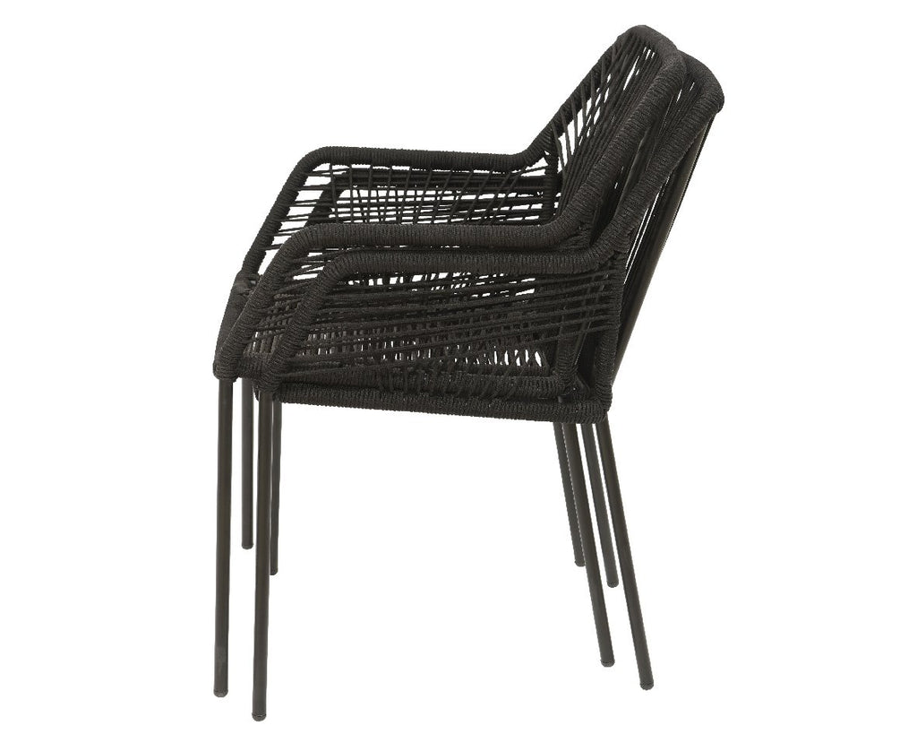  Seville Tuinstoel Zwart - 63 X 57 X 85 Cm